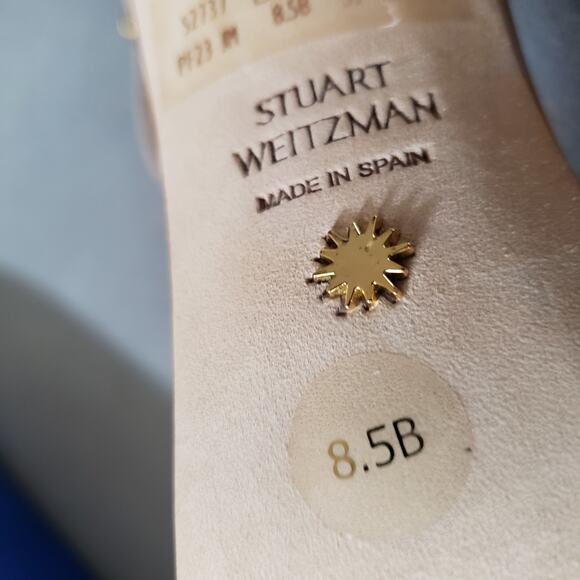 Stuart Weitzman Nudistsong Heels Adobe 8.5 STUA-WZ128 Tan Brown Patent Leather - Picture 15 of 16